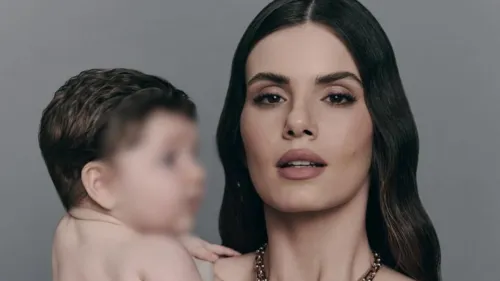 Conheça Clara, a primeira filha de Camila Queiroz e Klebber Toledo, que é a cara do pai; veja fotos