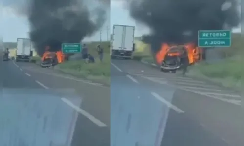 Idoso é ejetado de veículo no Norte do Paraná após um acidente entre Fusca e caminhão