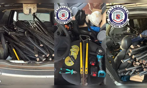 Dupla é presa suspeita de furtar cabos telefônicos subterrâneos em Arapongas