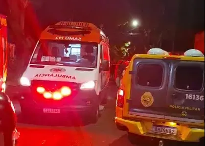 Equipes da Polícia Militar (PM), do Serviço de Atendimento Móvel de Urgência (Samu) e do Corpo de Bombeiros foram mobilizadas