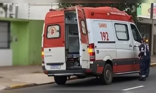 Motociclista sofre queda e é levado ao hospital em Ivaiporã