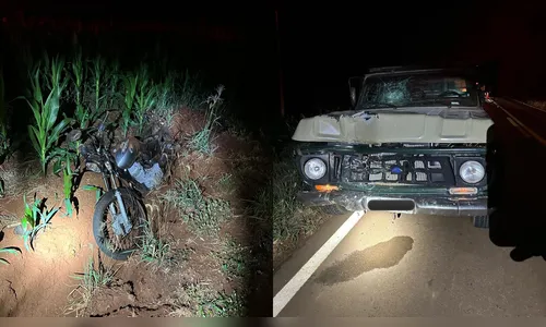 Mulher de 36 anos morre após moto ser atingida por caminhonete na PR-445