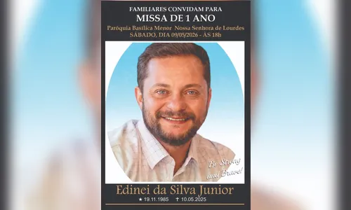 Missa neste sábado (09) em Apucarana marca um ano da morte de Edinei Junior