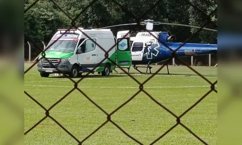 Homem precisa ser transferido de helicóptero após ser esfaqueado em Rio Bom