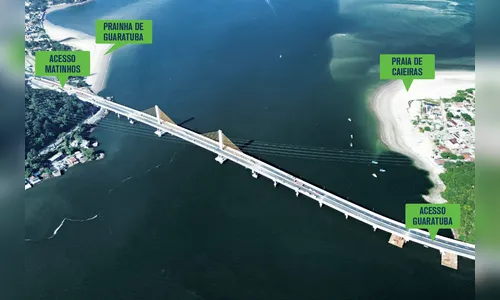 Com previsão de chuva, inauguração da Ponte de Guaratuba é adiada para sexta-feira