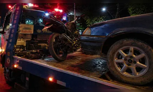 Infração de trânsito na madrugada termina com veículos apreendidos em Jardim Alegre