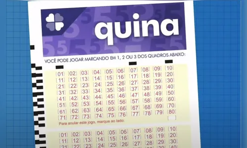 Veja o resultado do sorteio da Quina concurso 7010 deste sábado (25)
