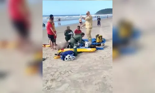 Avô morre ao entrar no mar para salvar neto de afogamento no litoral do Paraná