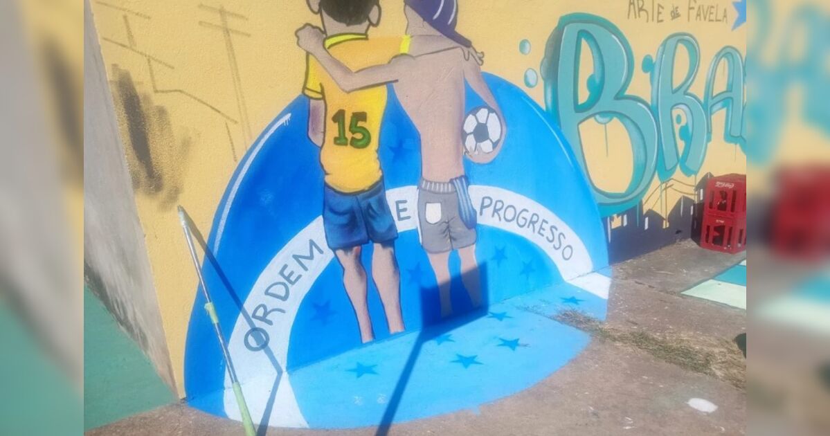 Pichações do PCC são substituídas por mural da Cop