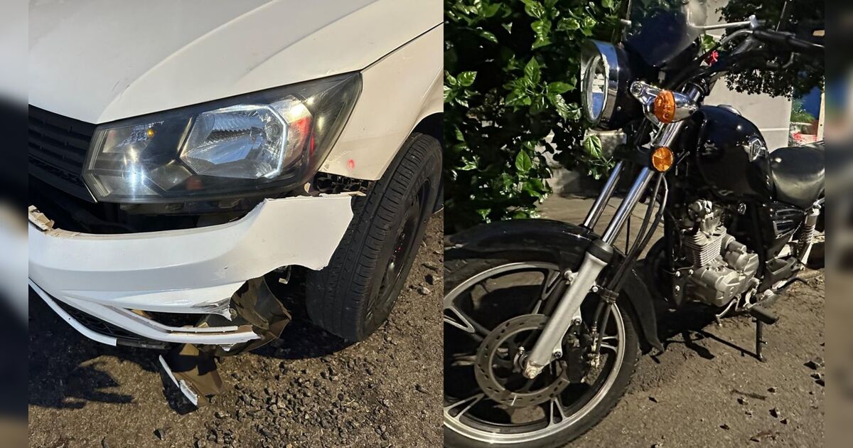 Motociclista fica ferida após colisão com carro na Vila Agari em Apucarana