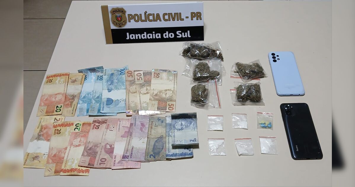 Jovem é preso com maconha, cocaína e ecstasy escondidos em colchão e em carro em Jandaia do Sul