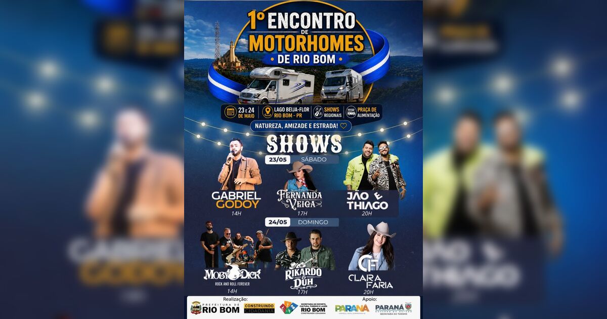 Rio Bom realiza 1º Encontro de Motorhomes neste final de semana