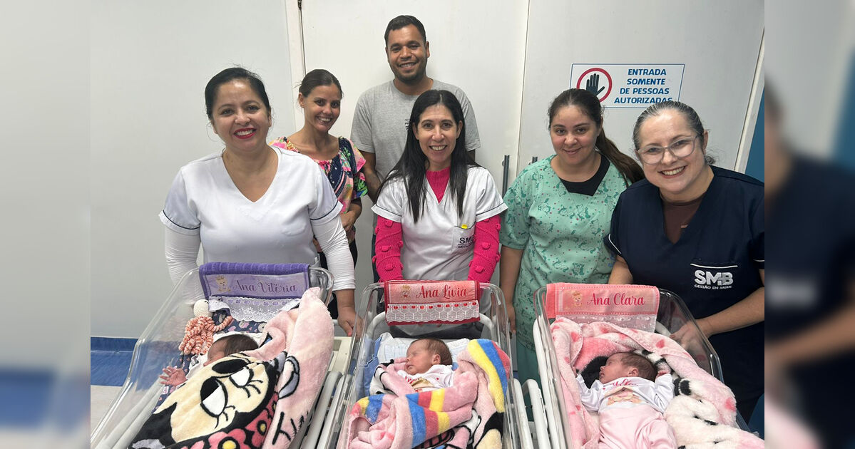 Ana Lívia, Ana Clara e Ana Vitória: trigêmeas deixam UTI de hospital após 24 dias
