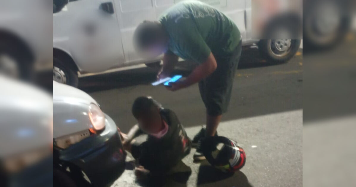 Jovem fica ferido em colisão entre moto e van na Vila Agari em Apucarana