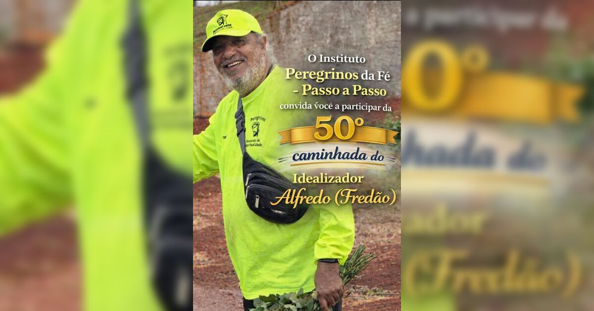 Peregrino de Apucarana completa 50Ş caminhada de fé até o santuário de Lunardelli