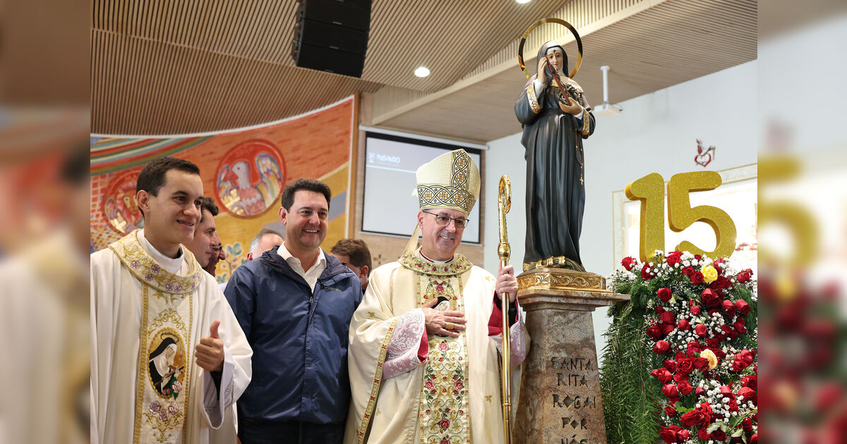 Governador destaca força do turismo religioso na Festa de Santa Rita de Cássia em Lunardelli