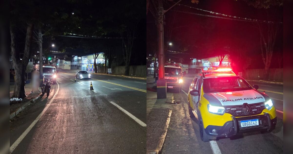 Motociclista fica ferido após acidente na Avenida Governador