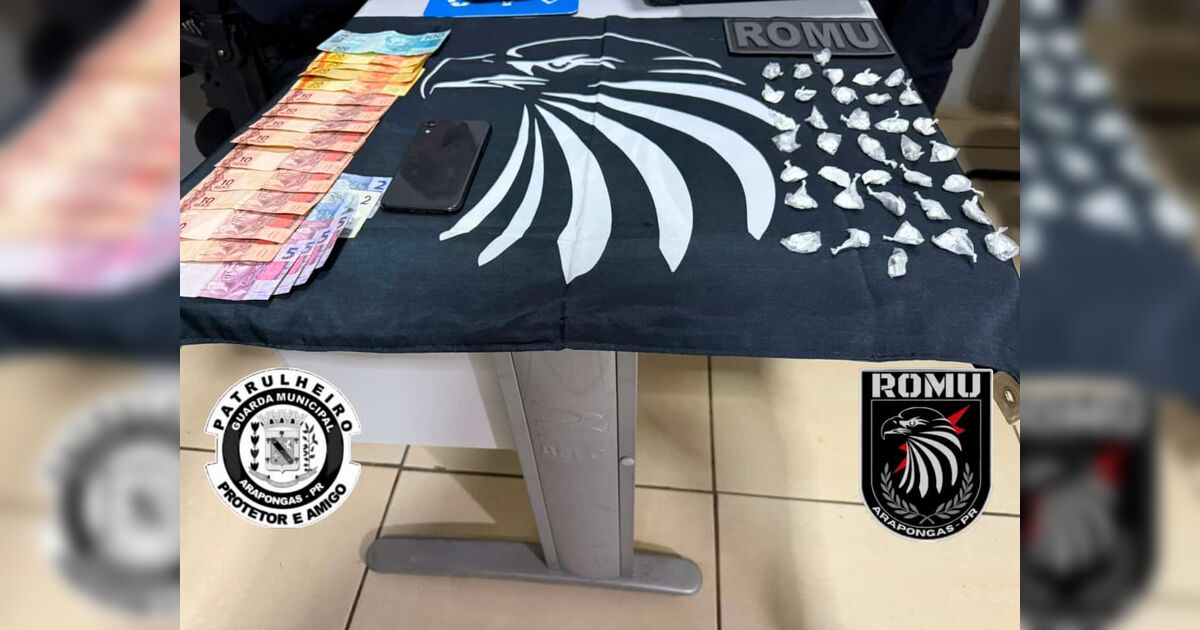 Motociclista é preso por suspeita de delivery de drogas em Arapongas