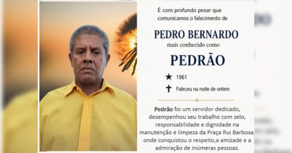 Morre servidor conhecido por cuidar da Praça Rui Barbosa em 