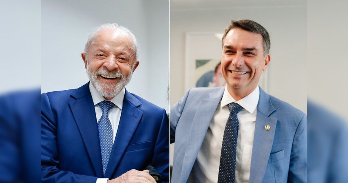 Lula e Flávio Bolsonaro empatam em 45% no segundo turno, segundo pesquisa
