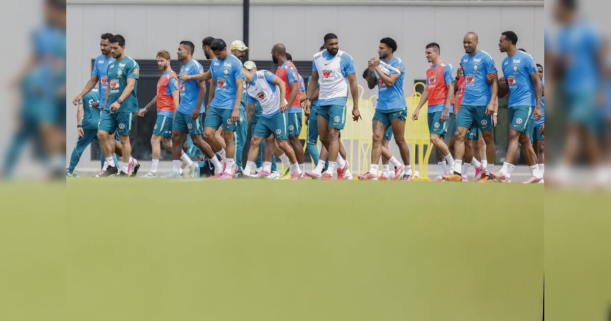 Ancelotti repete escalação em treino e define base do Brasil