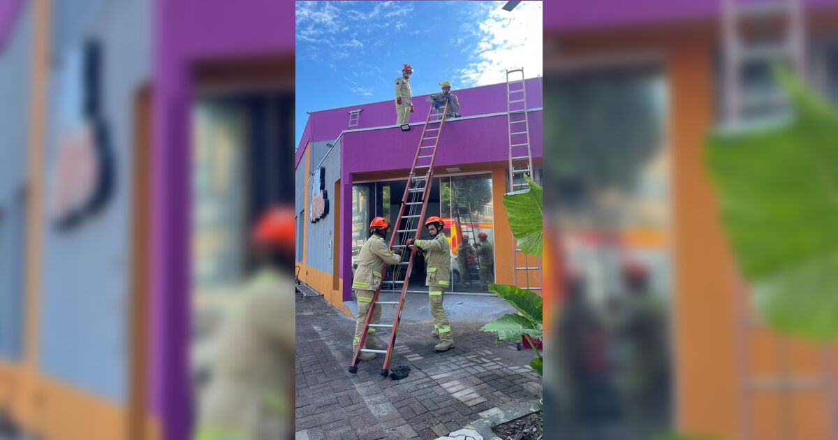 Trabalhador sofre descarga elétrica durante pintura em comércio de Apucarana