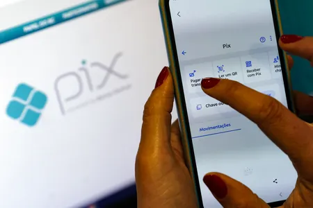 Aplicativo bancário para pagamento financeiro em pix