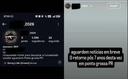 Ex-aluno é preso após fazer ameaças de massacre em escolas no PR