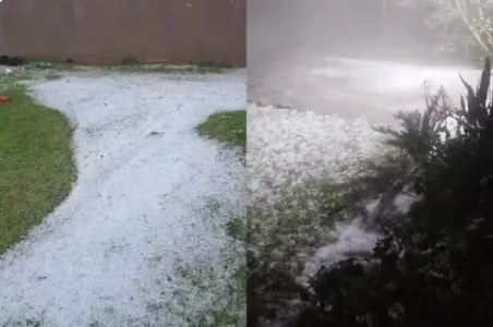 Forte chuva de granizo atingiu a cidade de São João do Triunfo