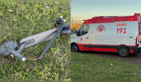 Arapongas registra novo acidente envolvendo patinete elétrico