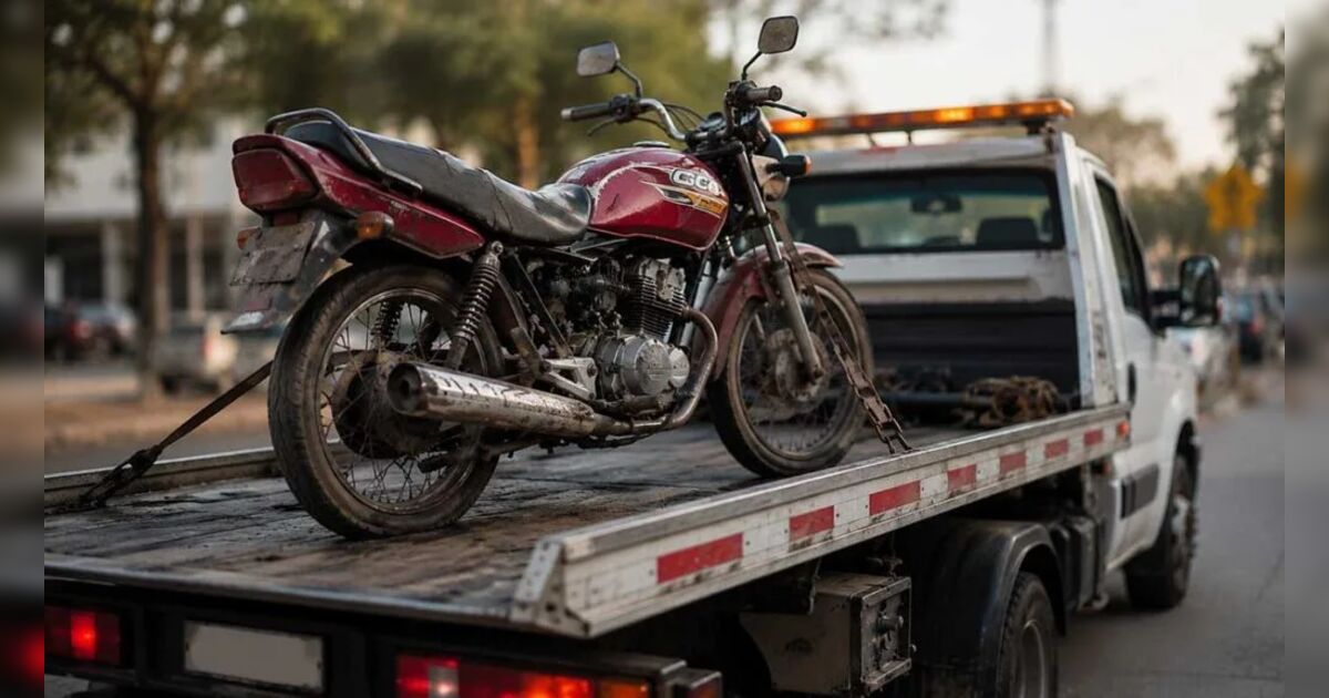 PM recolhe moto irregular após flagrar condutor sem CNH em Ivaiporã