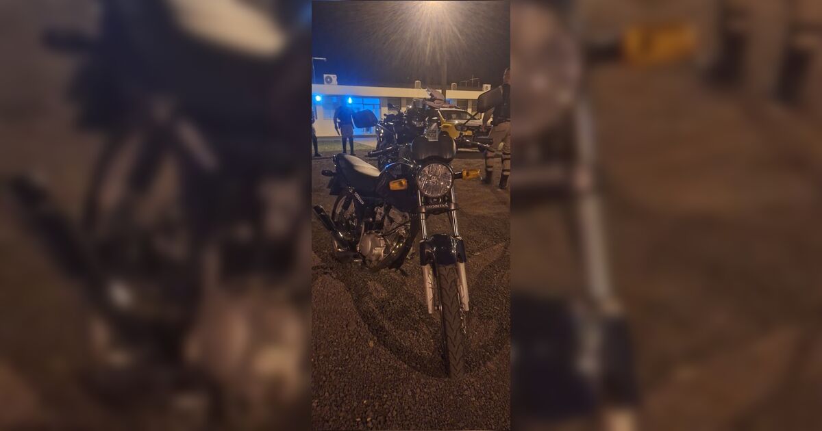 Rocam apreende moto com placa falsa e chassi suprimido em Apucarana