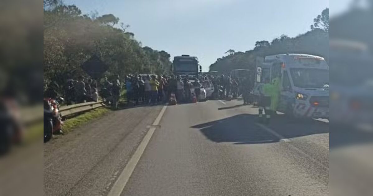 Motociclista morre após colisão traseira com carro na BR-277 no PR