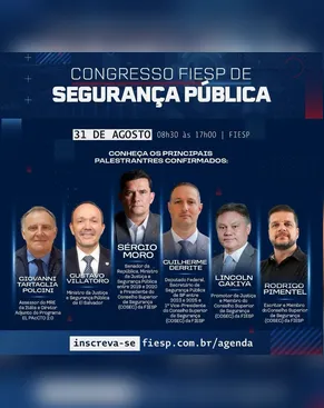 Moro será anfitrião de congresso da Fiesp sobre segurança pública