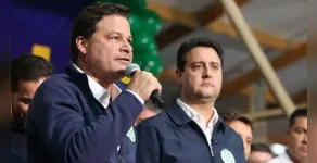 Pré-candidato Sandro Alex e governador Ratinho Junior