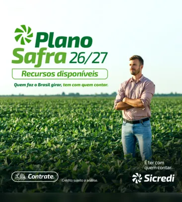 Sicredi disponibiliza R$ 72,1 bilhões no Plano Safra 2026/2027