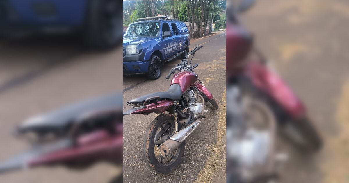 Guarda Municipal recupera moto furtada no Adriano Correia, em Apucarana