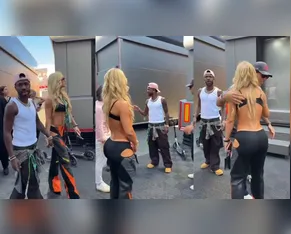 Ao lado de Vini Jr., Virginia Fonseca vira alvo de críticas por roupa na Fórmula 1