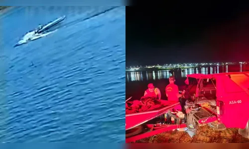 Pai e filho de 4 anos caem em lago após barco virar durante passeio