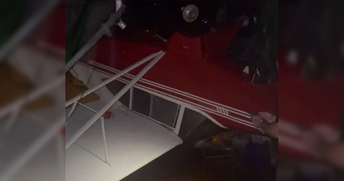 Vendaval danifica aviões em aeroporto, destrói hangares e deixa rastro de destruição no PR