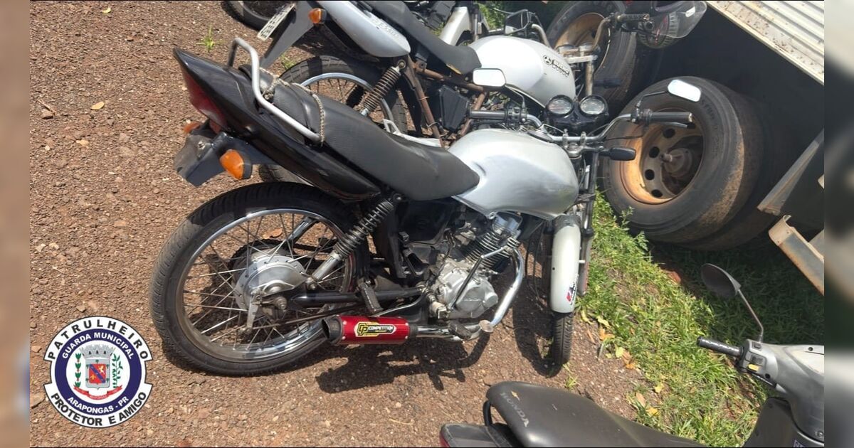 Moto sem placa e com motor trocado é apreendida em Arapongas