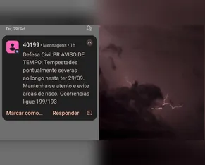 Defesa Civil faz alerta para moradores de Apucarana: 'Tempestades pontualmente severas'
