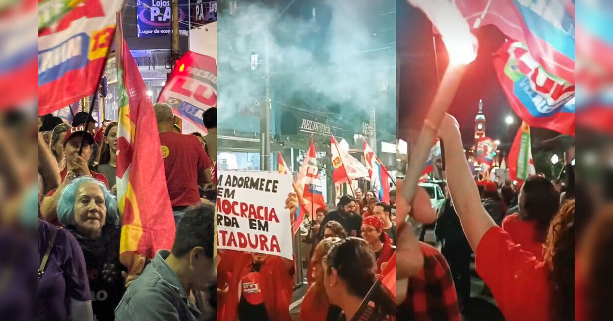 Apoiadores realizam ato pró-Lula nas ruas centrais de Apucarana