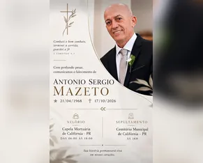 Comerciante Antonio Sérgio Mazeto morre aos 58 anos em Califórnia
