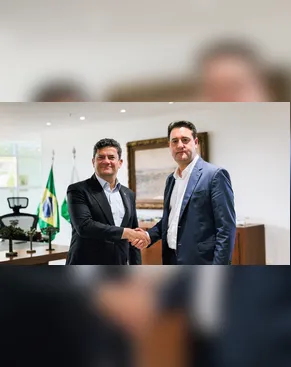 Moro e Ratinho Junior se reúnem no Palácio Iguaçu para alinhar transição de governo