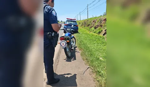 GM apreende na PR-444 moto clonada que gerou multa indevida