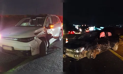 Colisão entre três veículos deixa três pessoas feridas na PR-444, em Arapongas