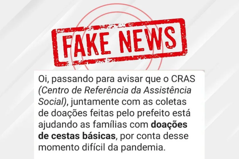 Prefeitura de Arapongas desmente 'fake news' sobre cestas básicas
