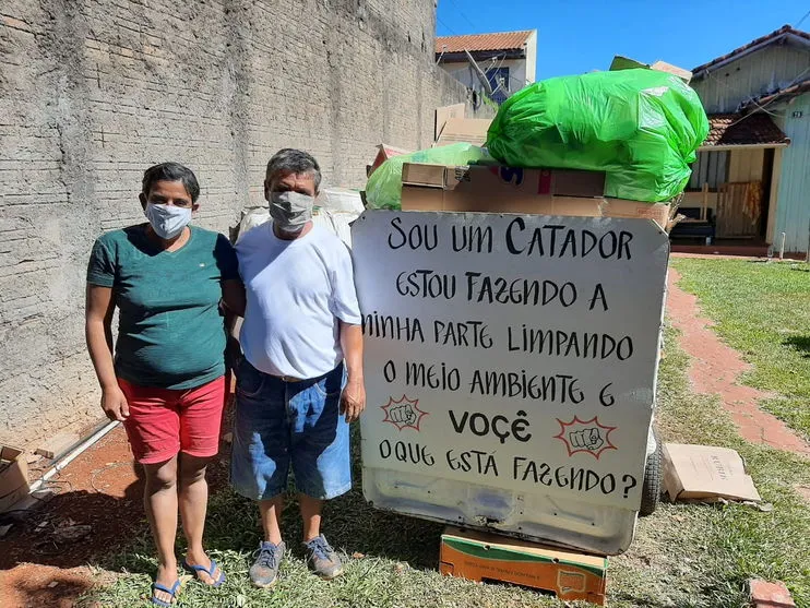 Catador de reciclagem deixa recado e chama atenção em Apucarana