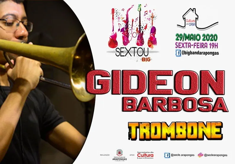 “Sextou Big” terá apresentação de trombonista da Big Band